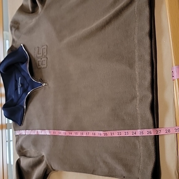 Tommy Hilfiger Size S Brown Casual Quarter Zip Pullover Sweater Sweatshirt - Picture 9 of 11